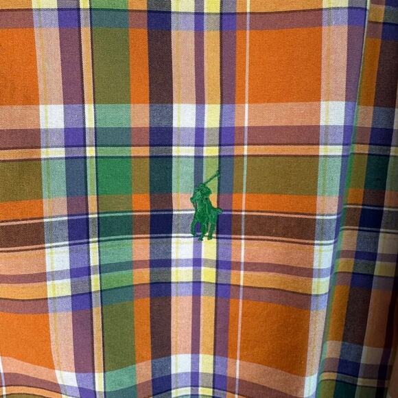 Ralph Lauren plaid men’s shirt, button-down cotton spring  - Picture 3 of 11